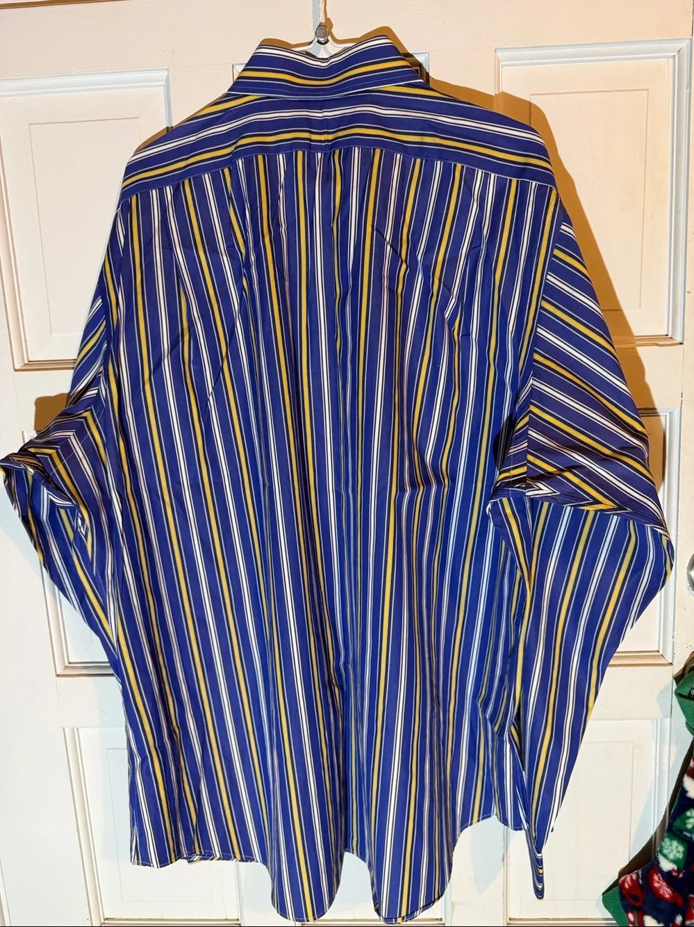 Polo by Ralph Lauren Blue & Yellow Striped Men's Dress Shirt